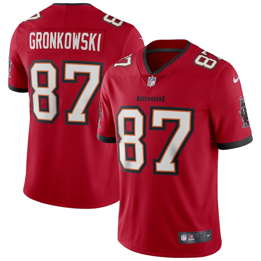 Men Tampa Bay Buccaneers #87 Rob Gronkowski Nike Red Vapor Limited NFL Jersey->tampa bay buccaneers->NFL Jersey
